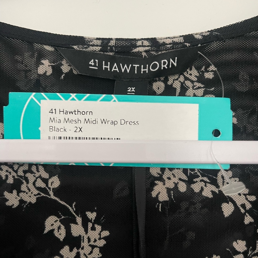 NWT Stitchfix 2X Mía Mesh Midi Wrap Dress